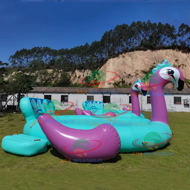 Giant Inflatable Flamingo Pool Toy Floating Fun Island