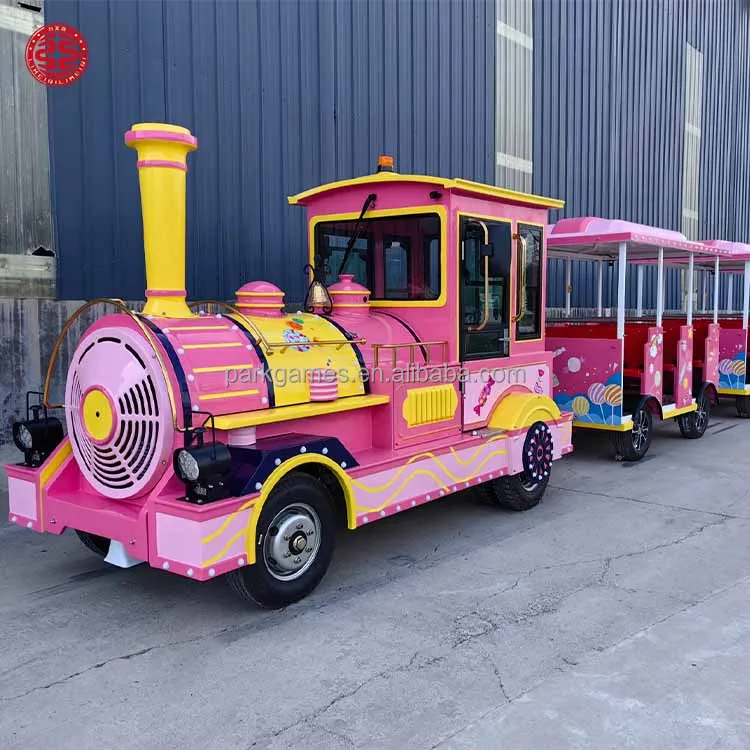 Trackless Train for Sale Amusement Park Train Ride Tourist Sightseeing Train for Theme Park Family Kids Entertainment Equipment