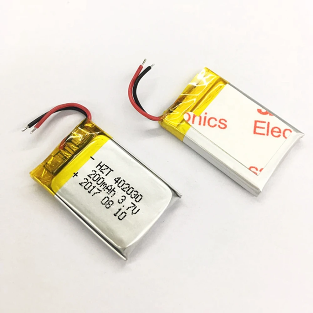 Small Size Rechargeable 3.7V 200mAh 250mAh Lithium Polymer Battery 502030 402030 LiPo Cell for Smart Watch and Wearable Devices