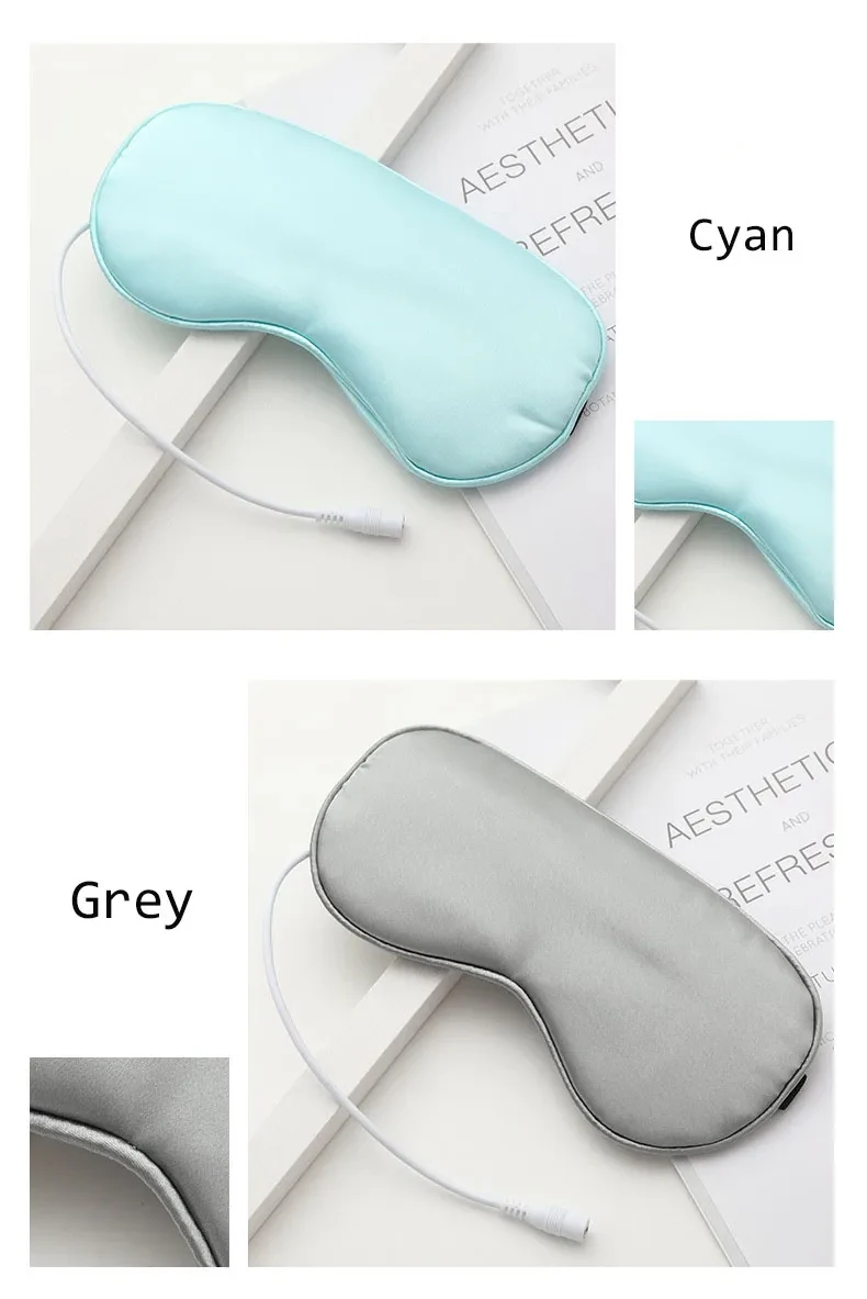Premium Soft Silk Eye Compress Adjustable Temperature Time Control Usb