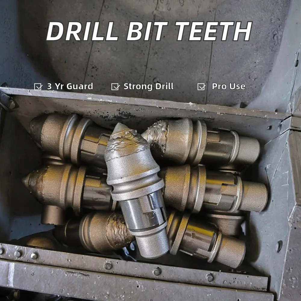 Rotary Drilling Machine Cut Teeth Pile Driving Rock Bullet Head Alloy Particle Bean Drill Bit Construction Machinery Parts