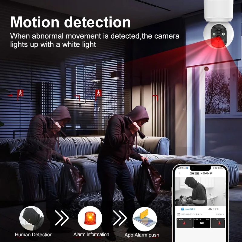 V380 Smart Home Baby Monitor 7500mah Lithium Battery Wifi Security