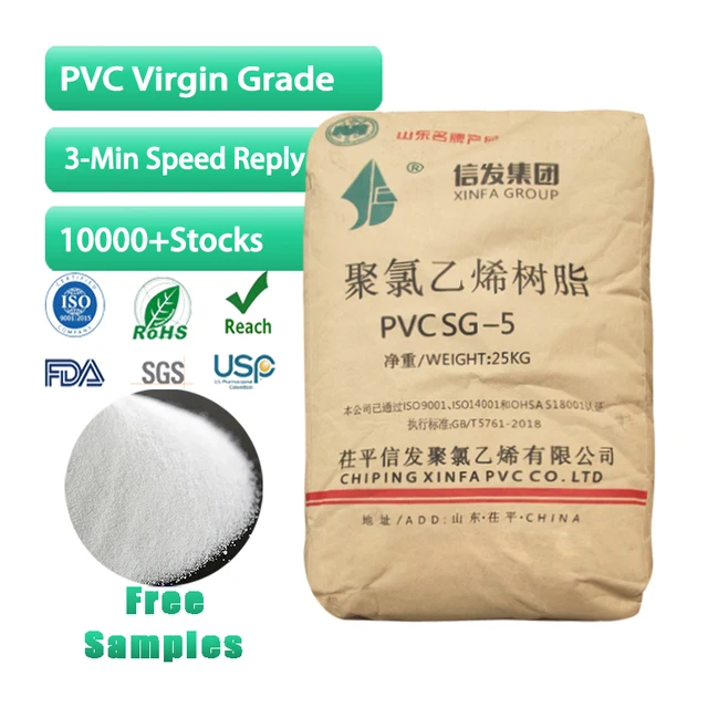 China Factory Supplier High Quality Virgin Pvc Powder Wholesale SG-5 Chemical Material Advantage Pvc Powder Price