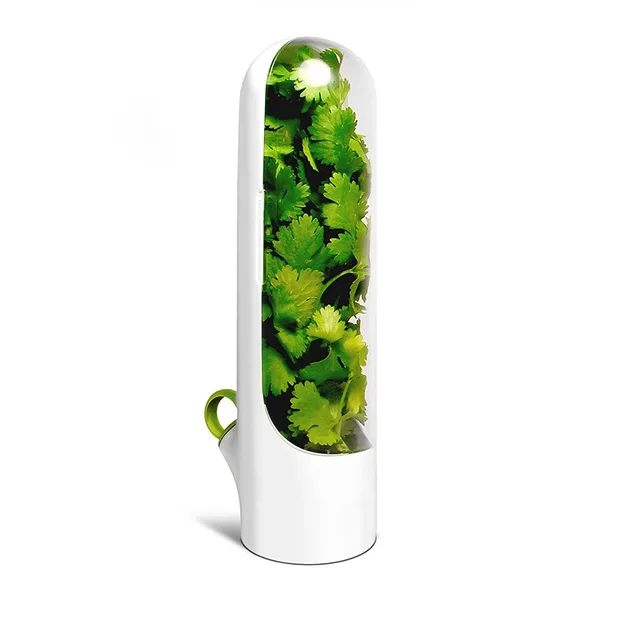 Vegetable Preservation Bottle Herb Keeper for Refrigerator Herb Storage Container for Cilantro Mint