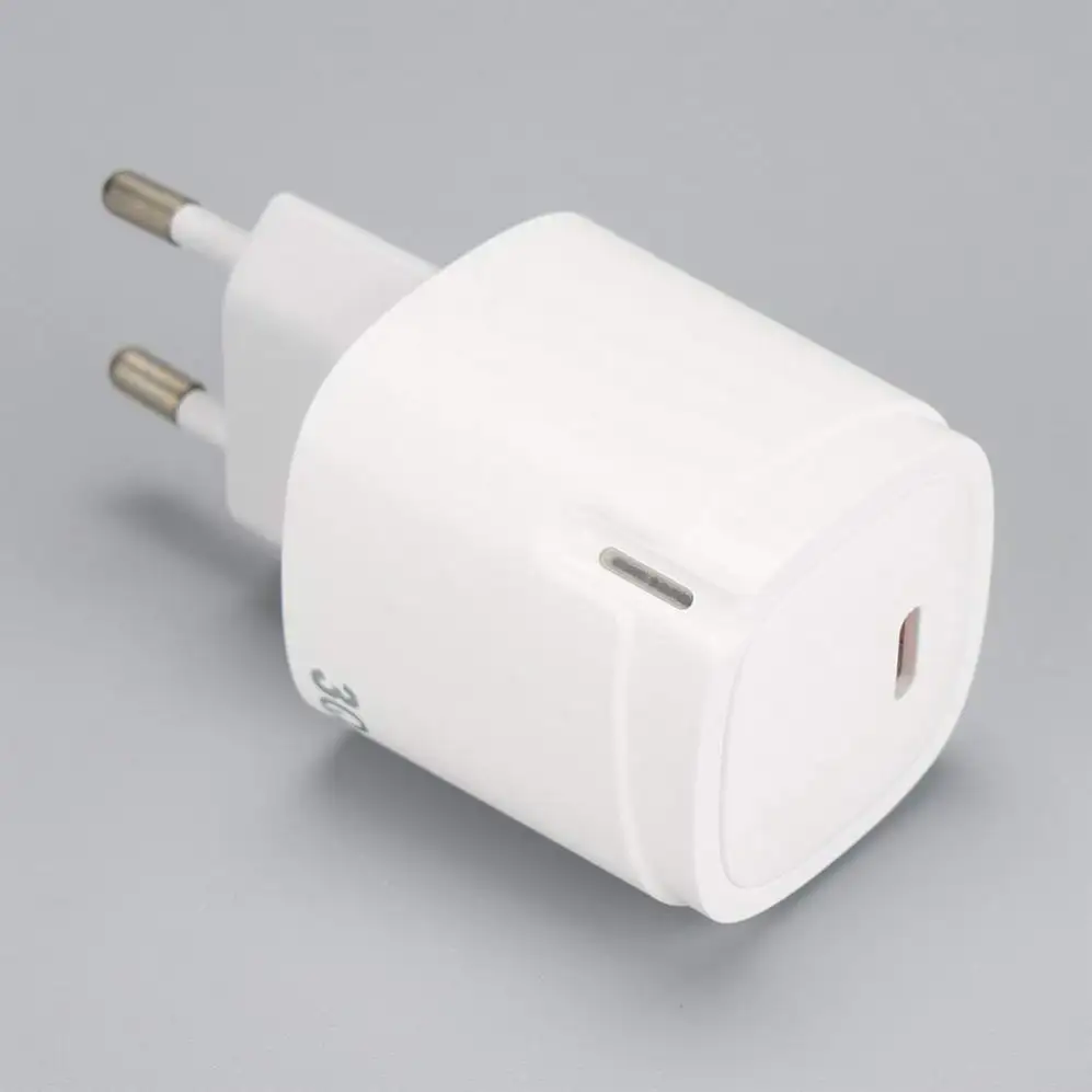 EU Europe Plug Pin 1 USB Type-C Light Usb-C Power Adapter Quick Charge 3.0 Pd Fast Charging 20w Phone Charger Usb Port Type C Travel Wall Charger Hot sale products