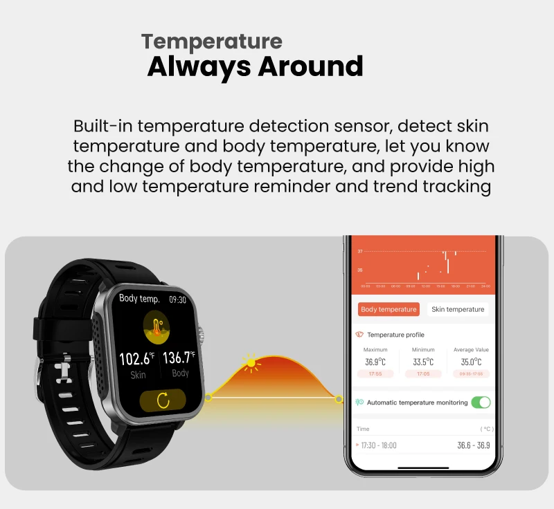 VALDUS VEE Smartwatch - ECG Health & Sports Watch