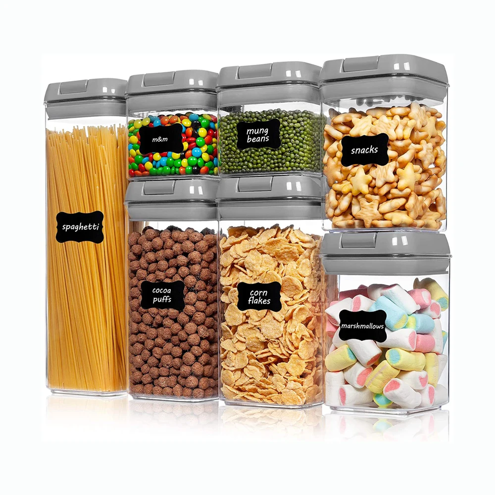 7pcs Kitchen Pantry Storage Container Set Airtight Tall Sealed Leak