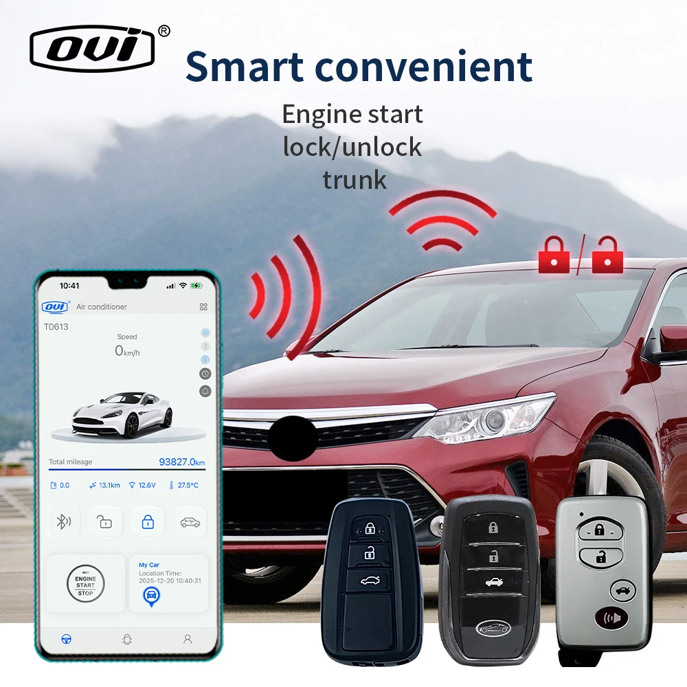 智能手机控制数字汽车钥匙无钥匙启动系统汽车遥控启动器适用于丰田卡罗拉凯美瑞汽车防盗系统