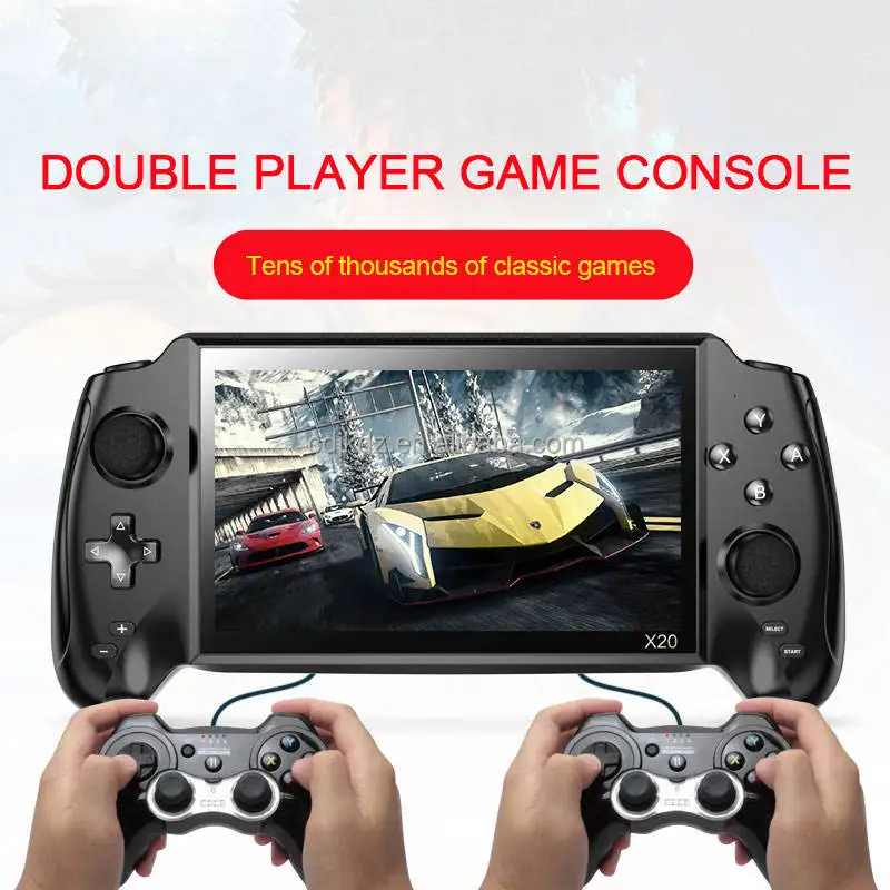 X20 Handheld Game Console 7 Inch 16gb 5400mah Retro Game Console Double ...