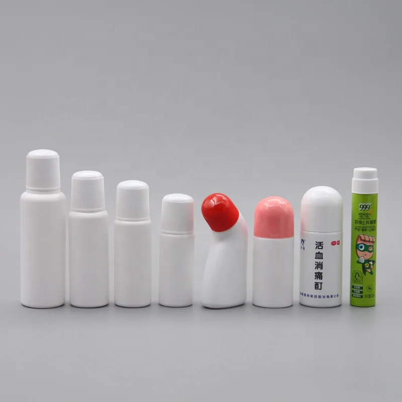 50ml HDPE Plastic Empty White Daubing Sponge Applicator Bingo Bottle With Screw Sponge Cap