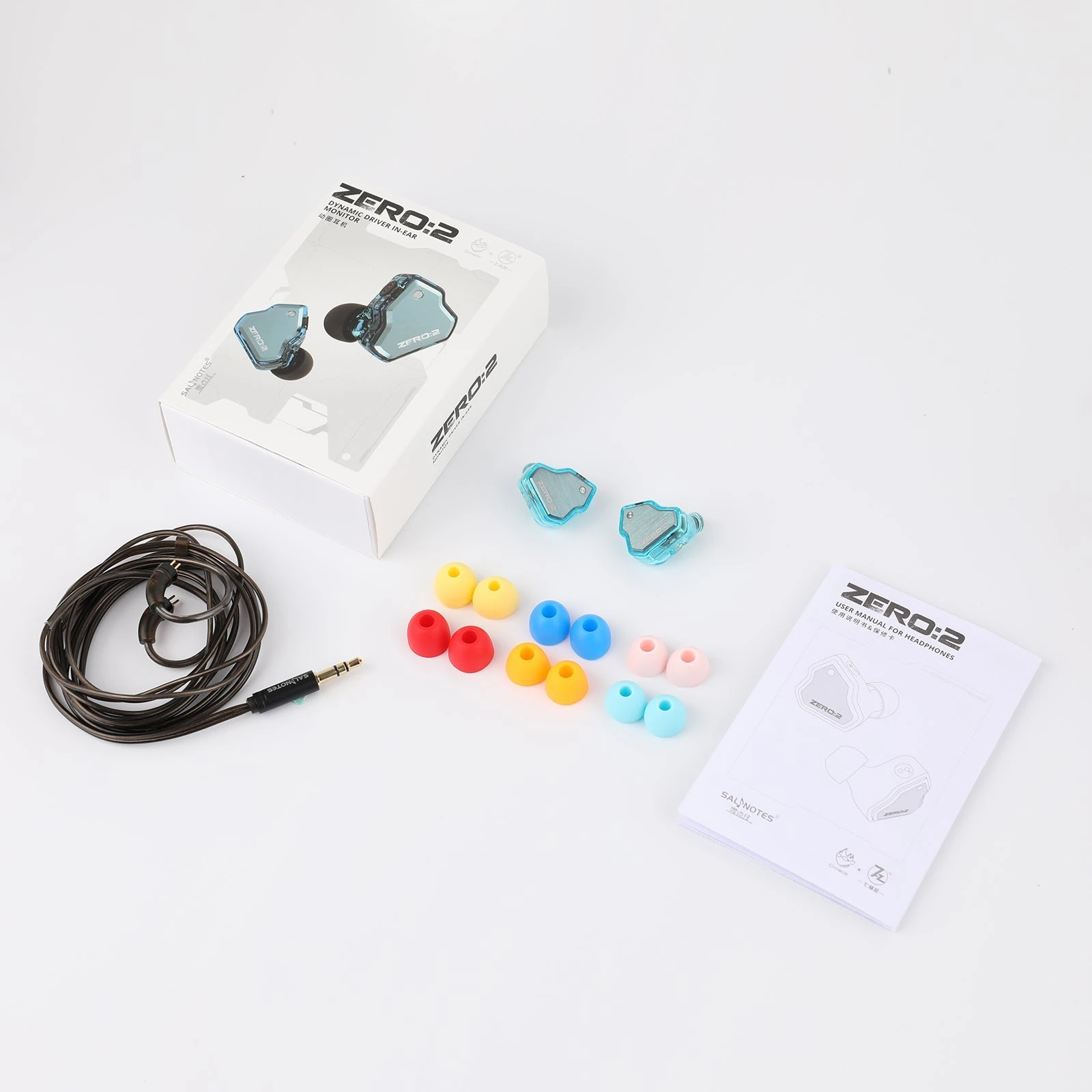 7HZ X Crinacle Zero:2 10mm Dual Cavity Dynamic IEM HiFi in Ear Monitor Earphone 0.78mm 2Pin Detachable Silver-plated OFC Cable