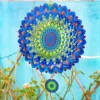 Yellow and blue Mandala