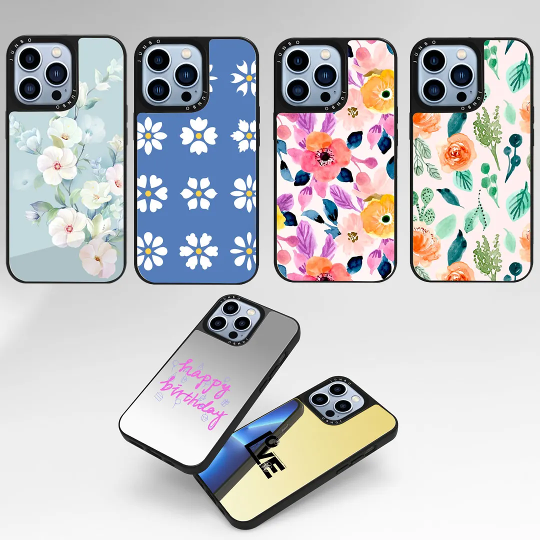 Street Fashion Custom Print Mirror Phone Case For iPhone 15  Casing with Camera Logo For iphone series