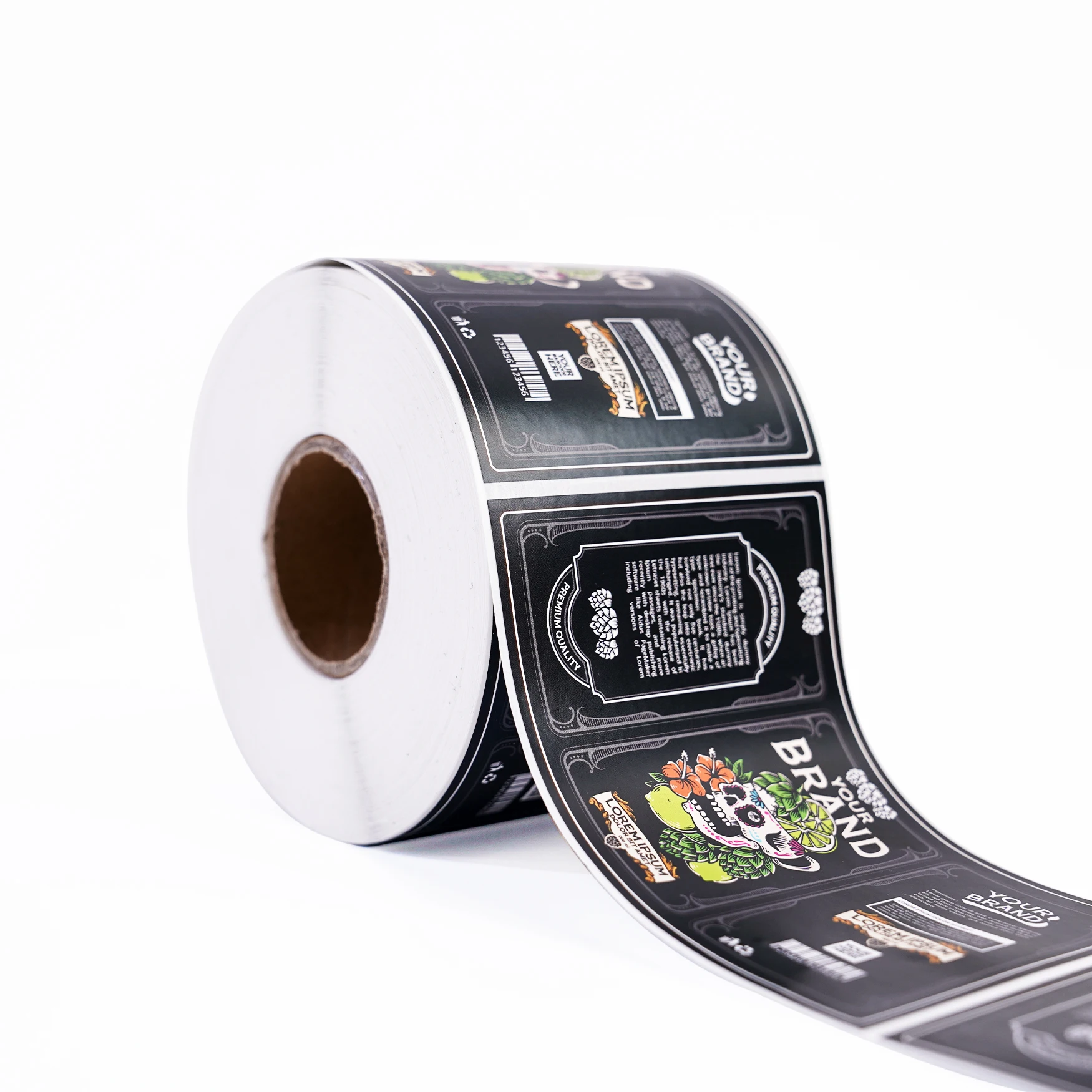 Custom Printing Beer Can 250ml Bottle Labels Product Packaging Labels Waterproof Self Adhesive Roll Vinyl Beer Bottle Labels