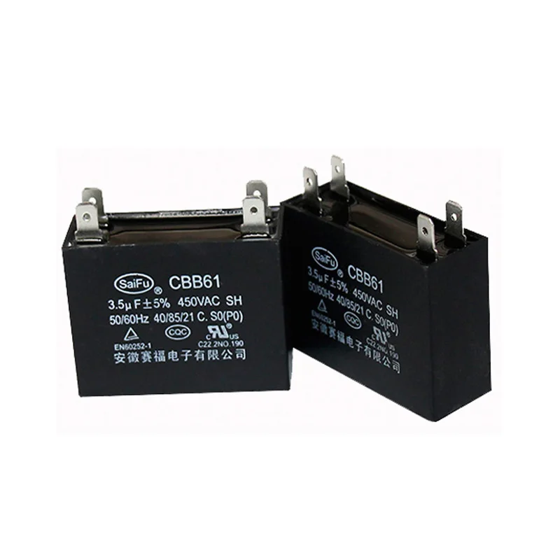 Black Gate CBB61 Ceiling Fan 3.5 Microfarad 450VAC Capacitor