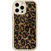 Antique White - Brown Large Leopard Print