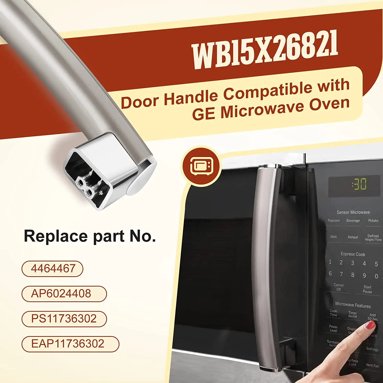 Wb15x26821 Door Handle Replacement (stainless) Compatible With