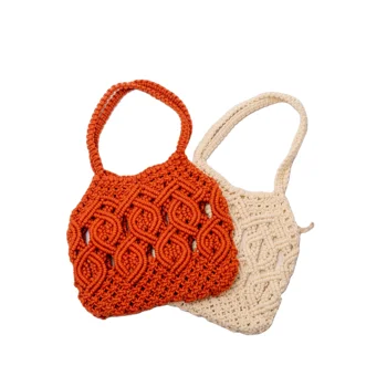 2023 years New bag Handmade Beach crochet bag cotton rope crochet Bag