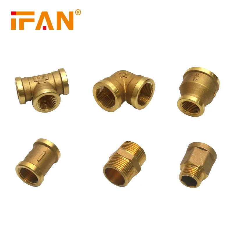 IFAN Plumbing Fitting Coude male Female BSPT Female Male Thread Brass Fitting 1/2"FM Brass 90de