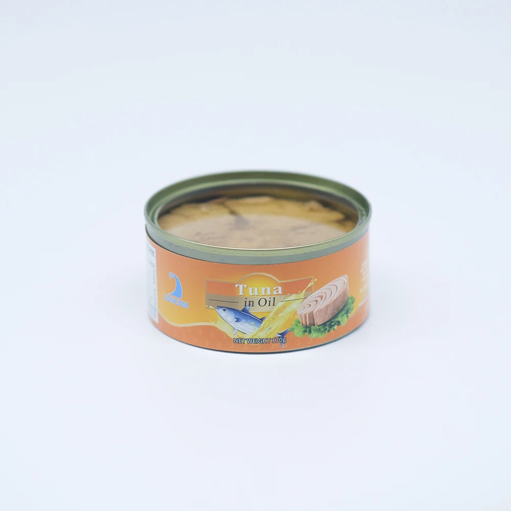 HALAL Approved Zoncom Canned Tuna in Oil Pacific Ocean Whole Fish Preserved From China