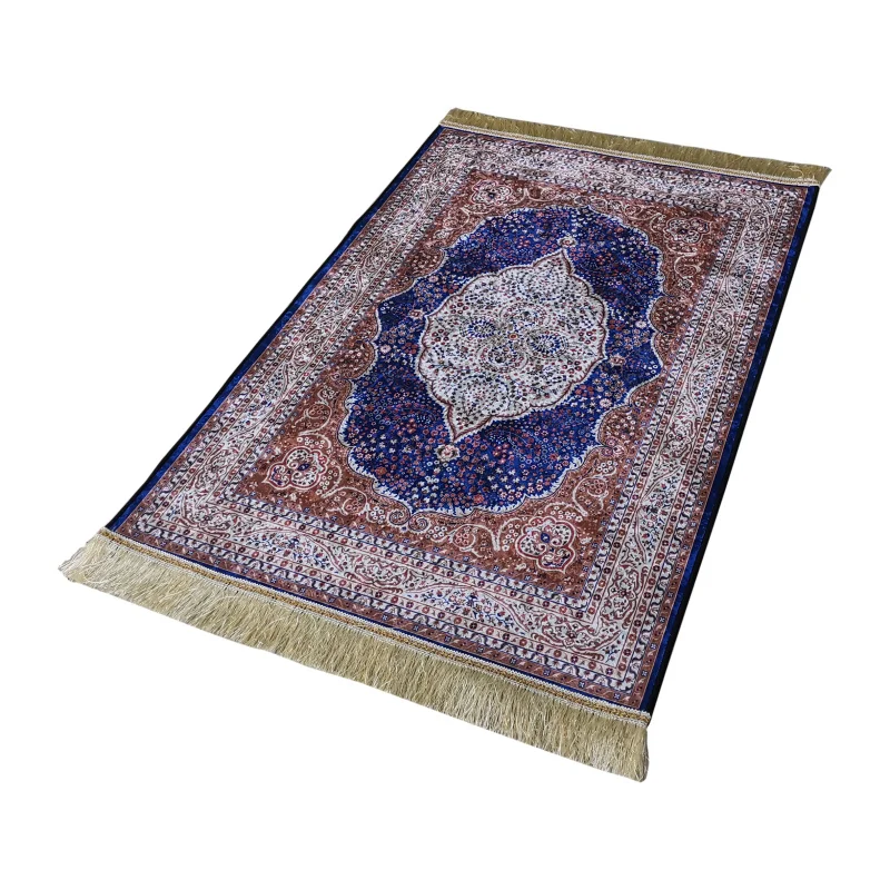 Hochwertiger quadratischer muslimischer Gebetsteppich für Hadsch und Zuhause, rutschfest, 100 % Polyester, 80 x 120 cm, Moschee-Gebetsteppich_voghion.com