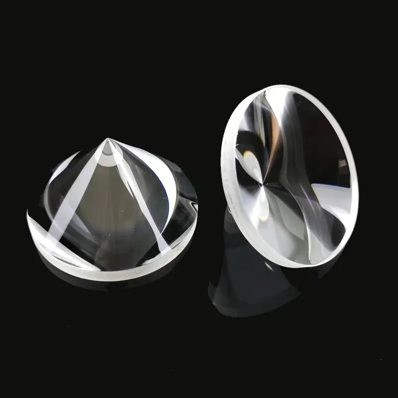 high quality glass bK7 Plano Convex Mirror Cone Lens prism factory