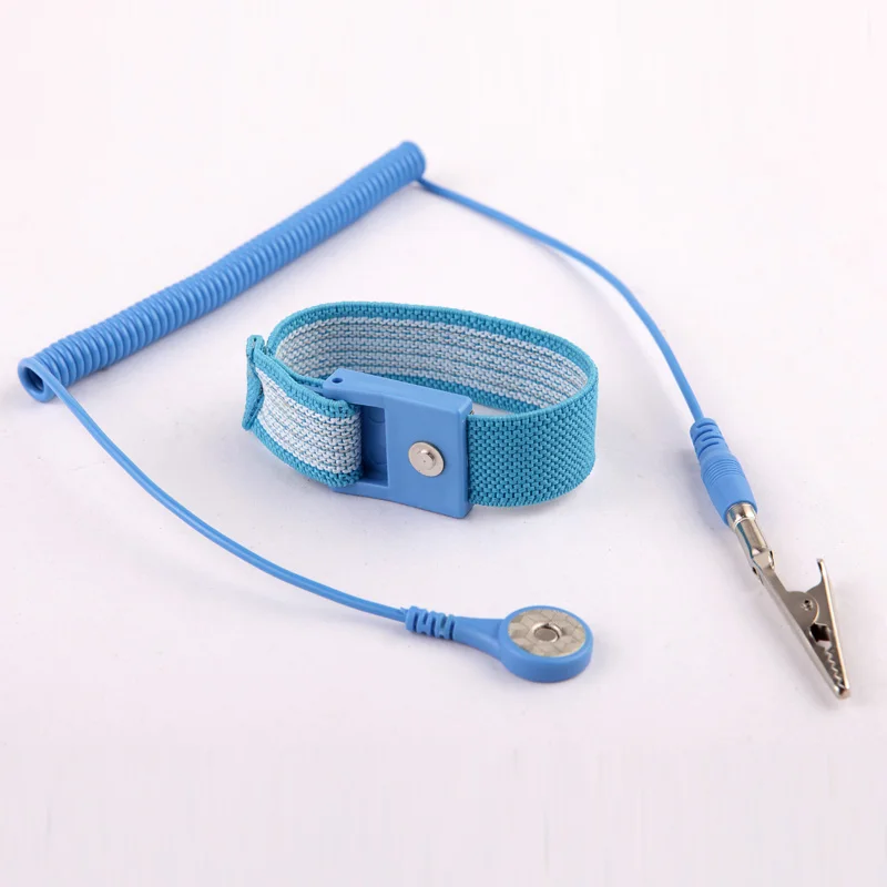 Grounding Earthing Wristband Blue Fabric Esd Antistatic Wrist Strap ...