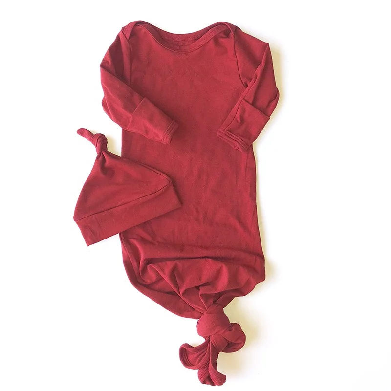 Узелковое детское платье, комплект платья для сна, шапка/повязка на голову 0-3 м