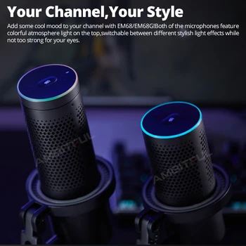 Godox EM68 EM68G RGB USB Condenser Microphone E-sports Cardioid Microphone Adjusting Controlled by Godox Mic App for Studio Mic detail image