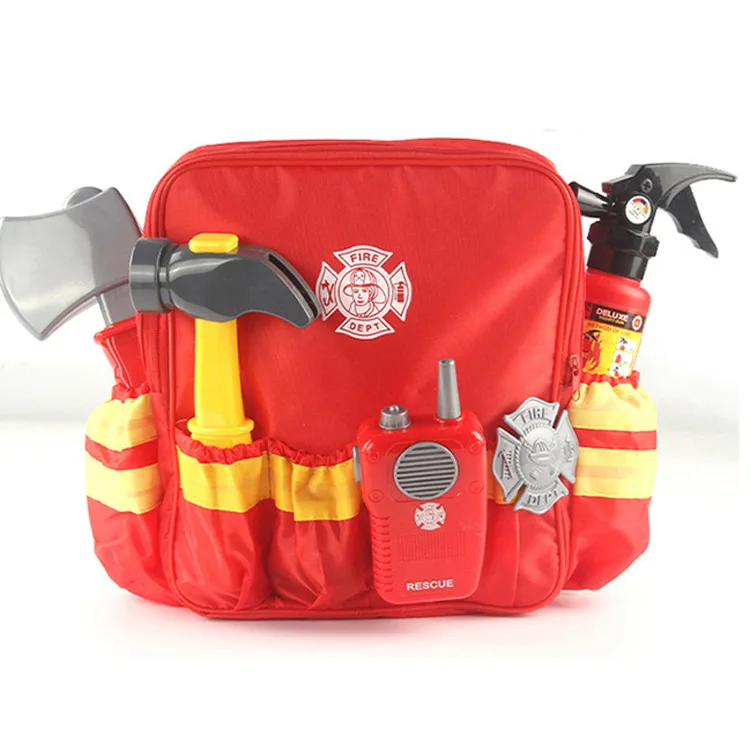 Новинка 2022, оптовая продажа, игрушки для игр, пожарный, инструменты для ролевых игр, набор рюкзаков, основной пожар, набор основных инструментов