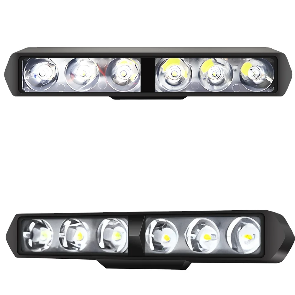 JHS Great Power Motor Light 6leds 1800lm LED Lens Projector Work Light DC 12V 24V Motorcycle Spotlights  Motor Light for Auto