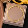 bracelet de perles double couche en or-15