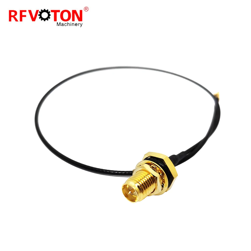 Factor  Reverse Polarity RP Sma Female  Jack Hembra Bulkhead Waterproof to U.FL /ufl 1.37mm Length 150mm Jumper Cable Assembly