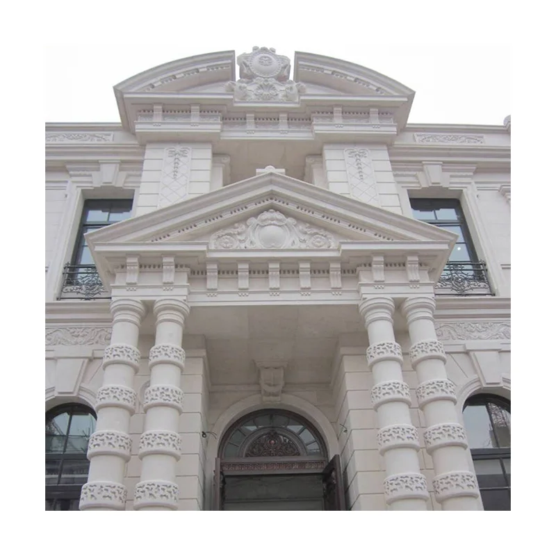 Съвременни 3D естествени бежови варовикови плочки за стени, външно каменно облицовка с разцепена повърхност, издръжлива каменна облицовка Паия P001 за хотели