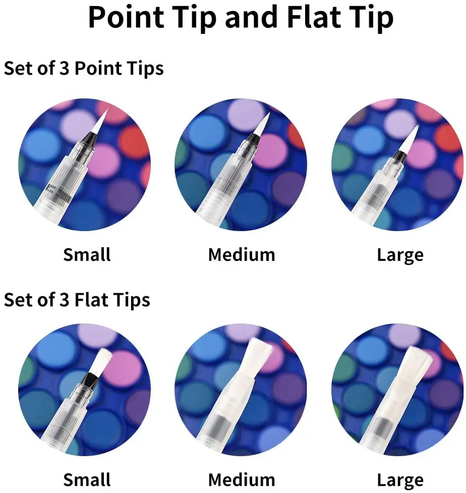 Кисти для рисования в воде набор кистей из нейлона класса премиум 6 водорастворимый цветной карандаш