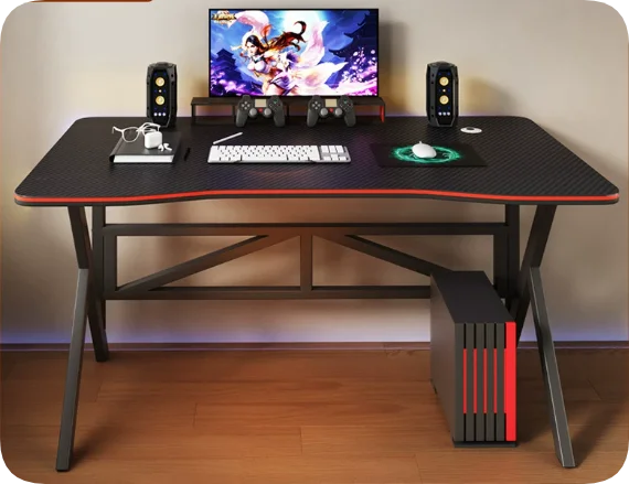 Merry Customizable Ergonomic Durable Steel Gaming Computer Desk Eco-Friendly Design Easy Assembly for Bedroom Office Use manufacture