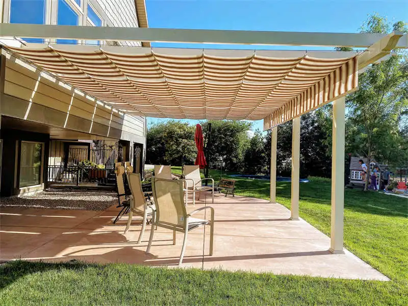 Telescopic Wave Sun Shade Net Retractable Shade Canopy