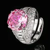 open size Millennium cut rose red ring