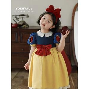YOEHYAUL ZX0016 Cotton Toddler Fancy Dress for Girls Fairytale Princess Luxury Baby Dress Children Party Frock for Kid Girl