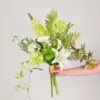 Peinture à l'huile blanche, lys vert, elfe, grande orchidée, bouquet de jacinthe