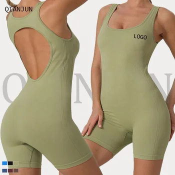2024 Spring New Sexy yoga Jumpsuit Women Yoga Bodysuit For Fitness High Elastic Workout One Piece Workout Overalls