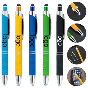 Custom Ballpoint Pen New 3-in-1 LED Light Pen with 1.0mm Touch Screen Stylus Promotional School Office Supplies Custom Ball Pen