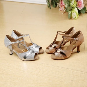 Custom-Made Ladies' Pu Latin Dance Shoes Soft Soles Breathable Salsa Dance Performance Shoes Adult Indoor Stage Training Shoes