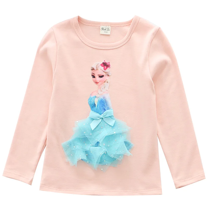 3D футболка с длинным рукавом для маленьких девочек