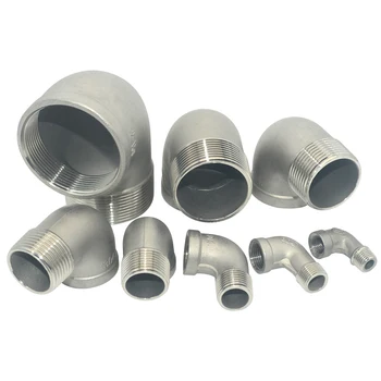 Megairon 1/4" to 2" Female Threaded Male Threaded,90 Degree Street Elbow,Stainless Steel 304 Cast Pipe Fitting