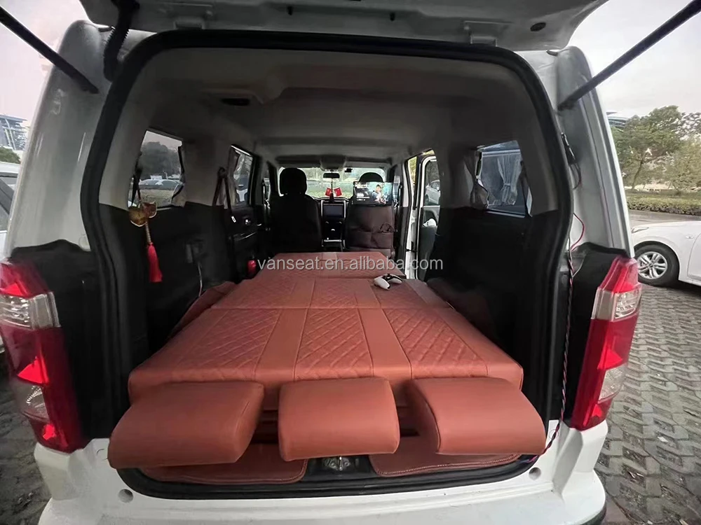 Factory Wholesale Bule Leather Car Seat Bed Custom Logo Foldable Van