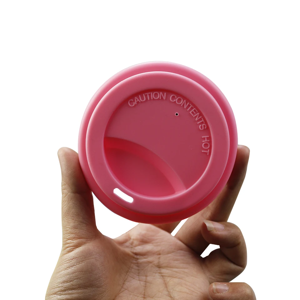Universal 8cm & 9cm Tan Silicone Mug Lid Tea Cups & Saucers Travel Coffee Cup Lid Covers for Giveaways