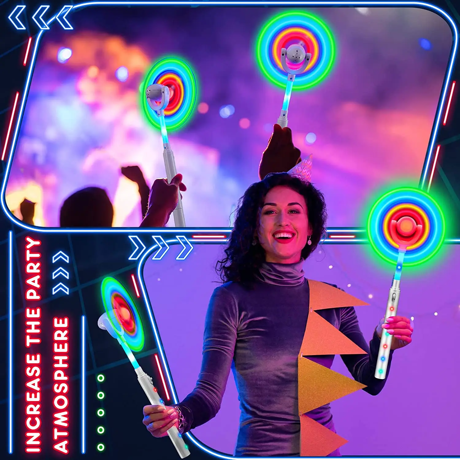 Kids Toys Led Light Up Windmill Led Windmill Glow In The Dark Party