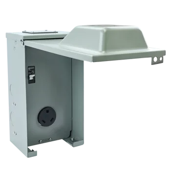 Circuit Breaker Power Outlet Box for RV, NEMA TT-30R 120/240V 30A, ETL Certification