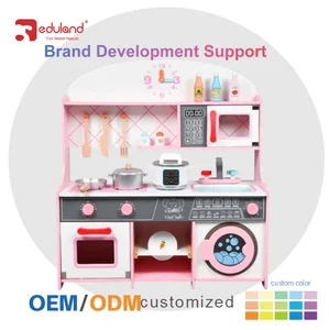 2026 Hot Sale Wooden Toys Children's Home Kitchen Toys With Sound and Light Meal Kitchen Set